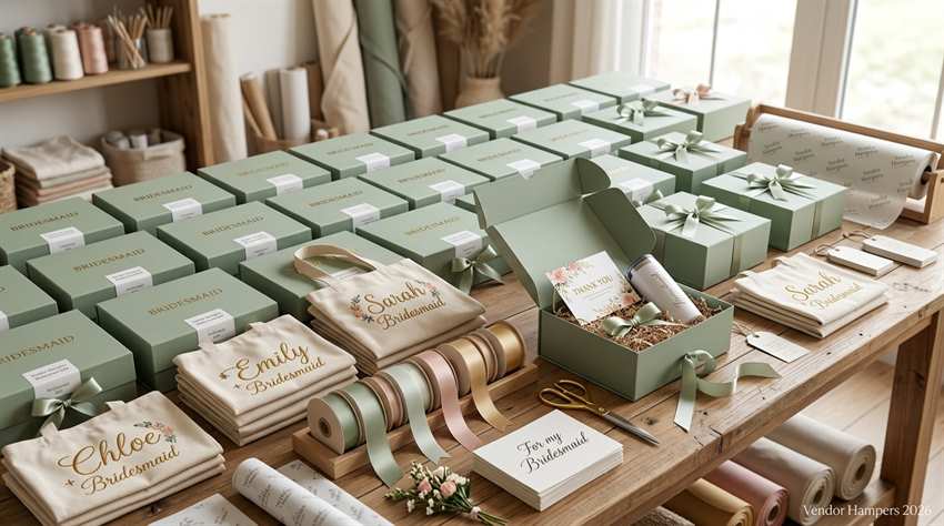 Proses bulk order hampers bridesmaid seragam untuk tim pendamping pengantin