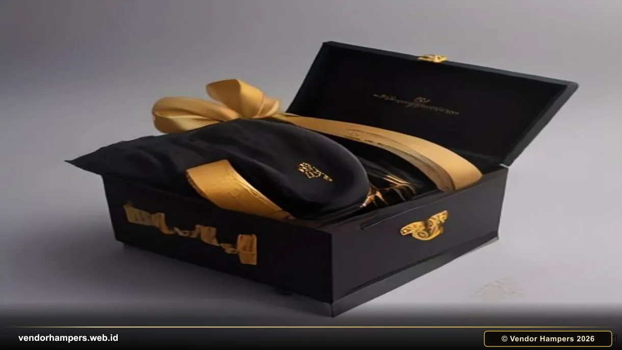 Paket hampers corporate premium untuk klien VIP dengan personalisasi nama