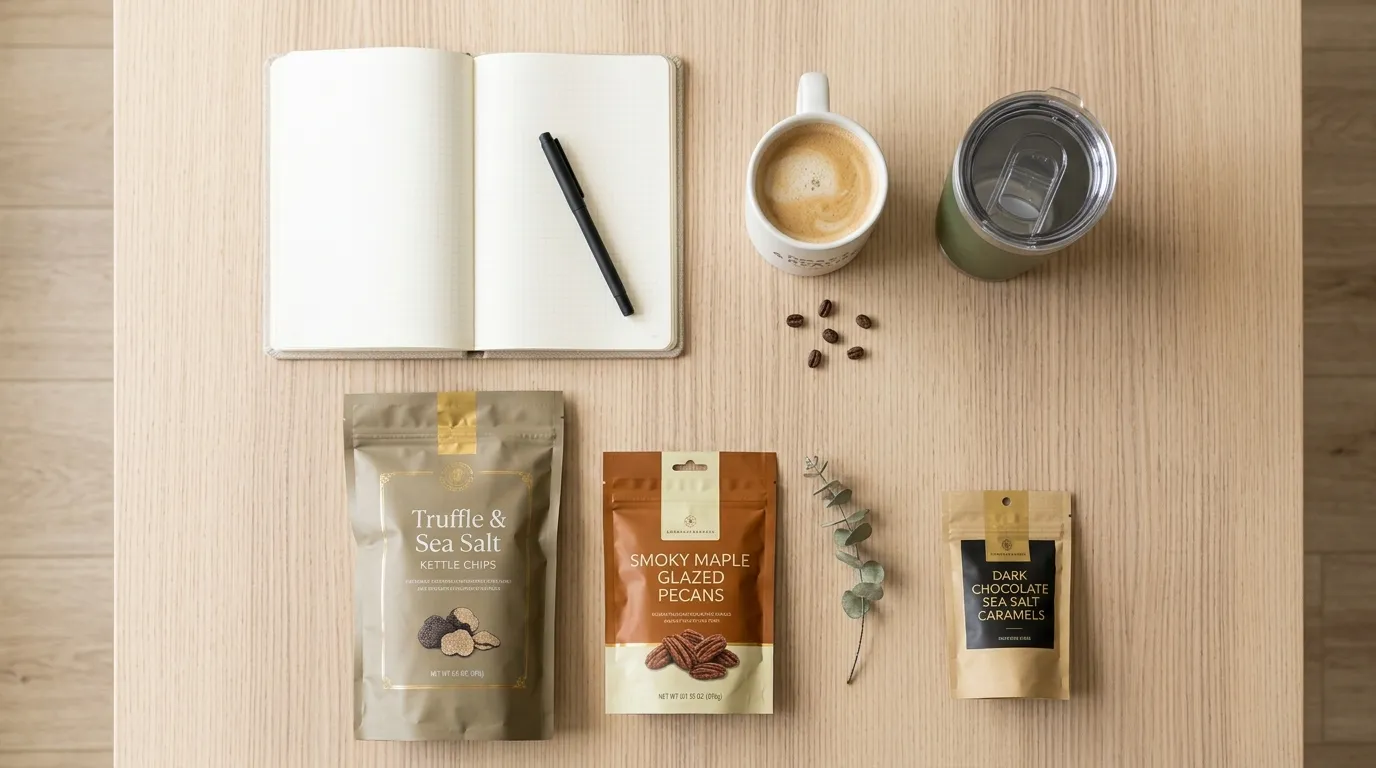 Inspirasi Hampers Custom dengan Kombinasi Tumbler, Mug, Notebook, dan Snack Premium