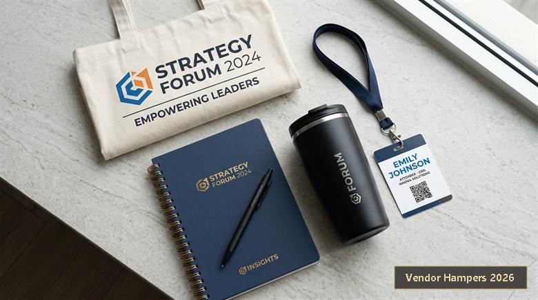 Rincian kombinasi notebook tumbler dan tote bag hampers seminar Bandung